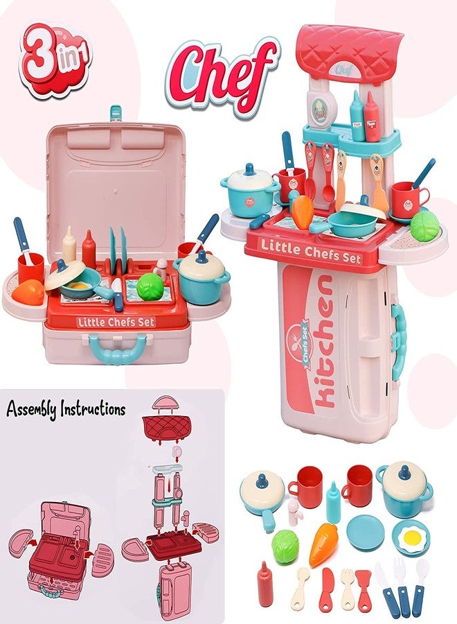 Foroly Non-Toxic Plastic Little Chef Carry case Kitchen Toy Play Set, Multicolour, 3 Years and up, Pack of 1 - Image 5